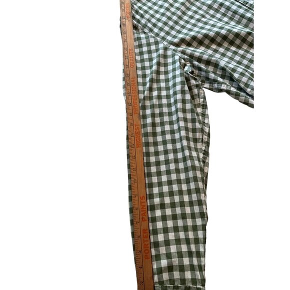 J Crew Long Sleeve Olive Green/Ivory Men's XXL Shirt Classic Fit‎ - Picture 7 of 8